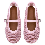 MESH ALAIA FLAT - GLITTER PINK