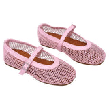 MESH ALAIA FLAT - GLITTER PINK