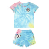 MINI DREAMERS HAZEL TOP AND SHORT SET - TIE DYE