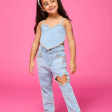 MINI DREAMERS JESSIE CRYSTAL JEANS - DENIM