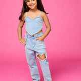 MINI DREAMERS JESSIE CRYSTAL JEANS - DENIM