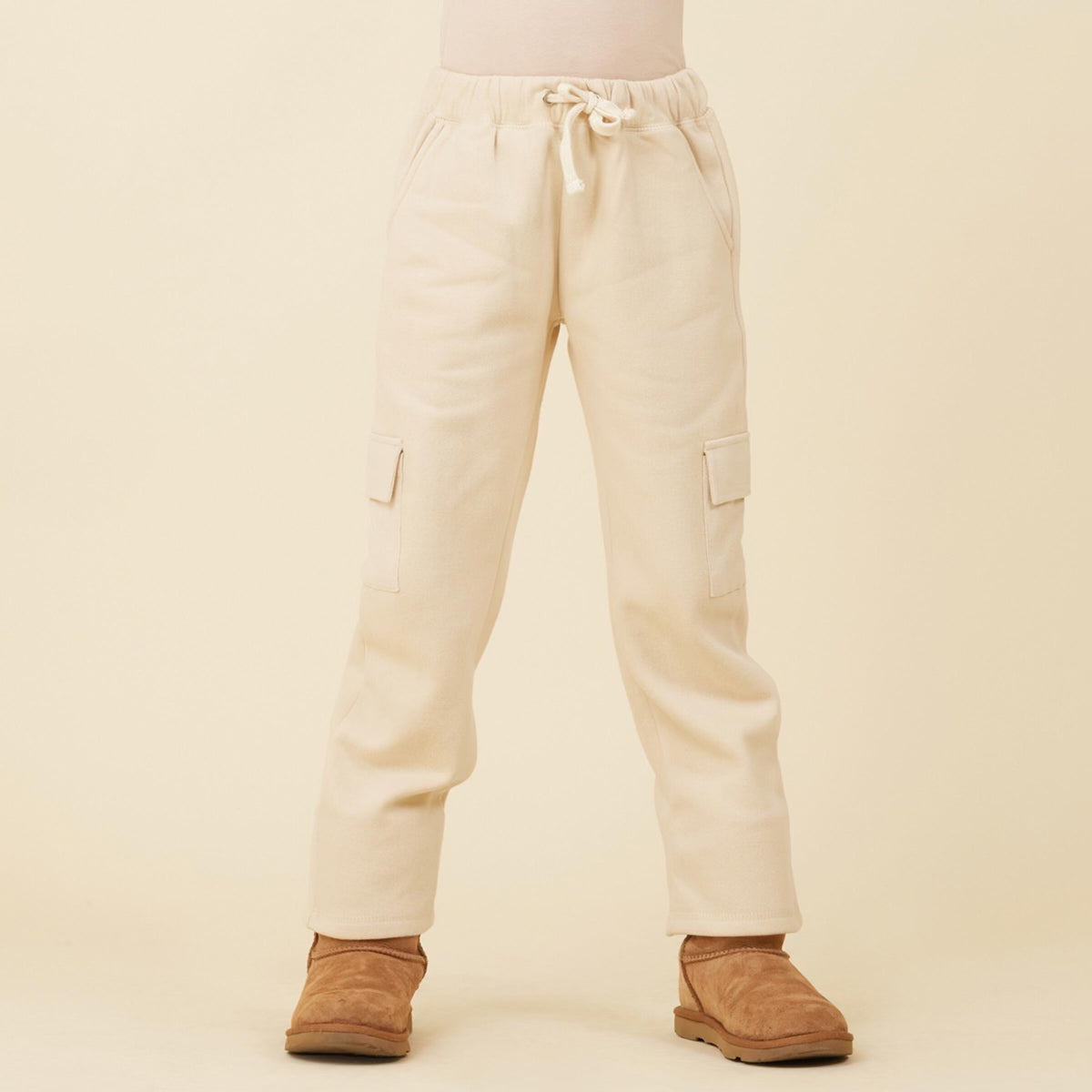 VINTAGE HAVANA WIDE LEG CARGO SWEATPANT - TOFFEE