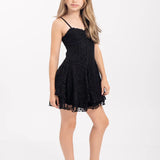CHERYL KIDS LACE CORSET DRESS - BLACK