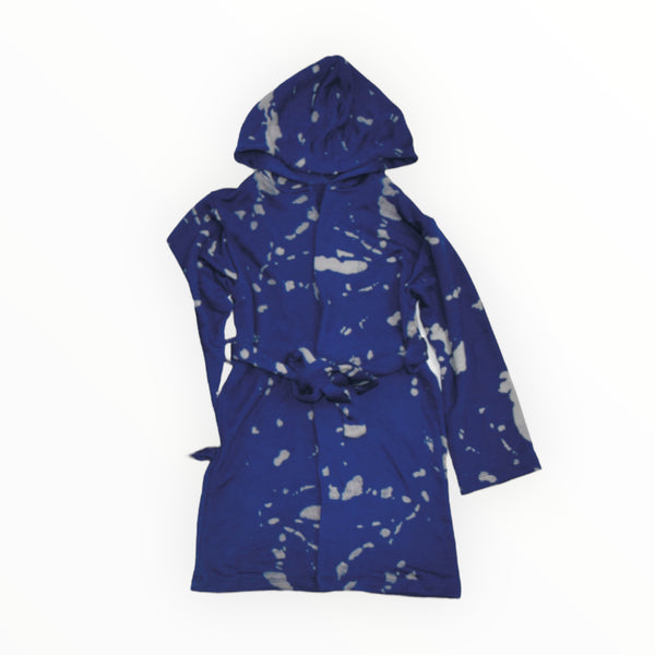 FLOWERS BY ZOE TOWEL ROBE - BLUE BLEACH