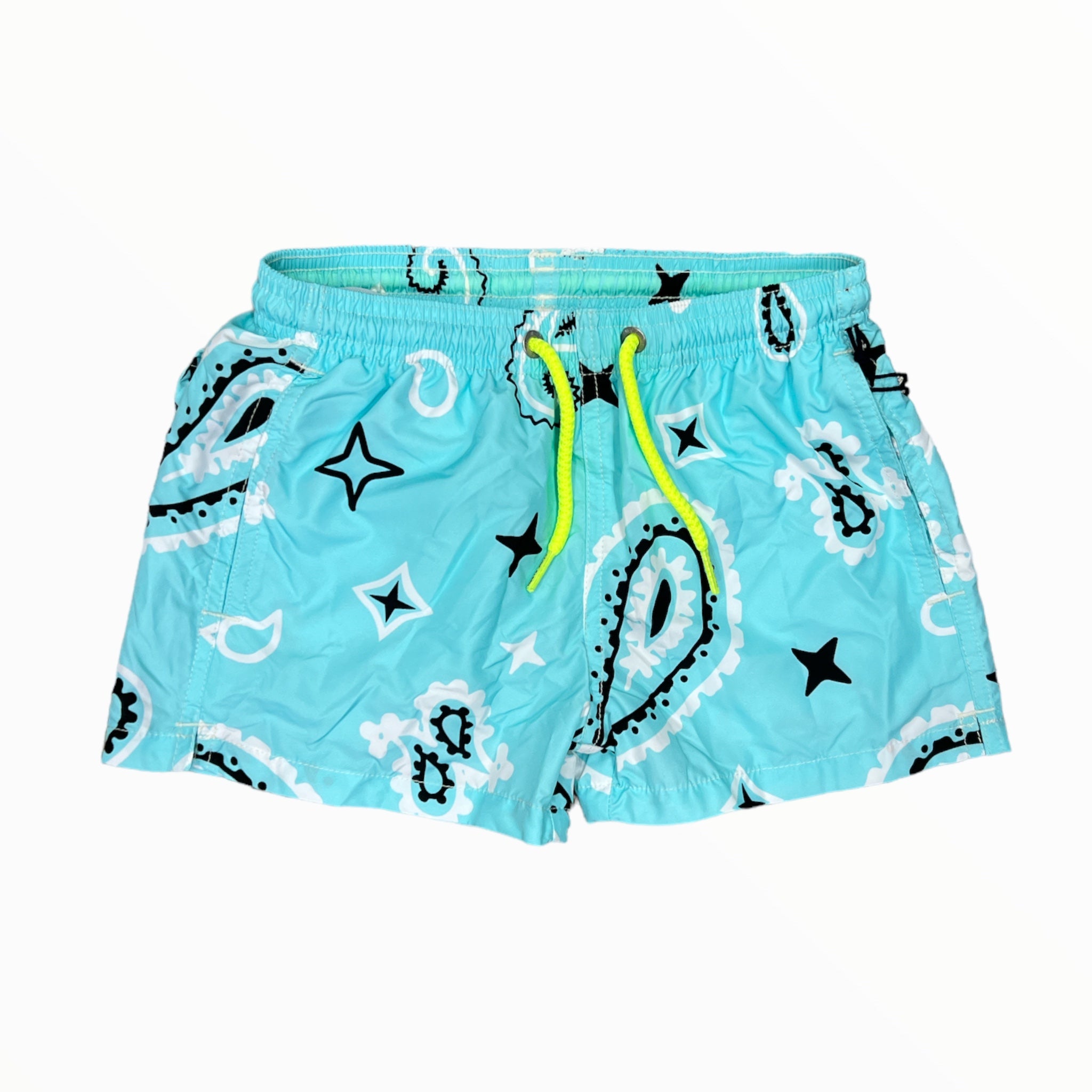 MC2 SAINT BARTH JEAN SWIM TRUNK - MACRO PAISLEY/AQAU
