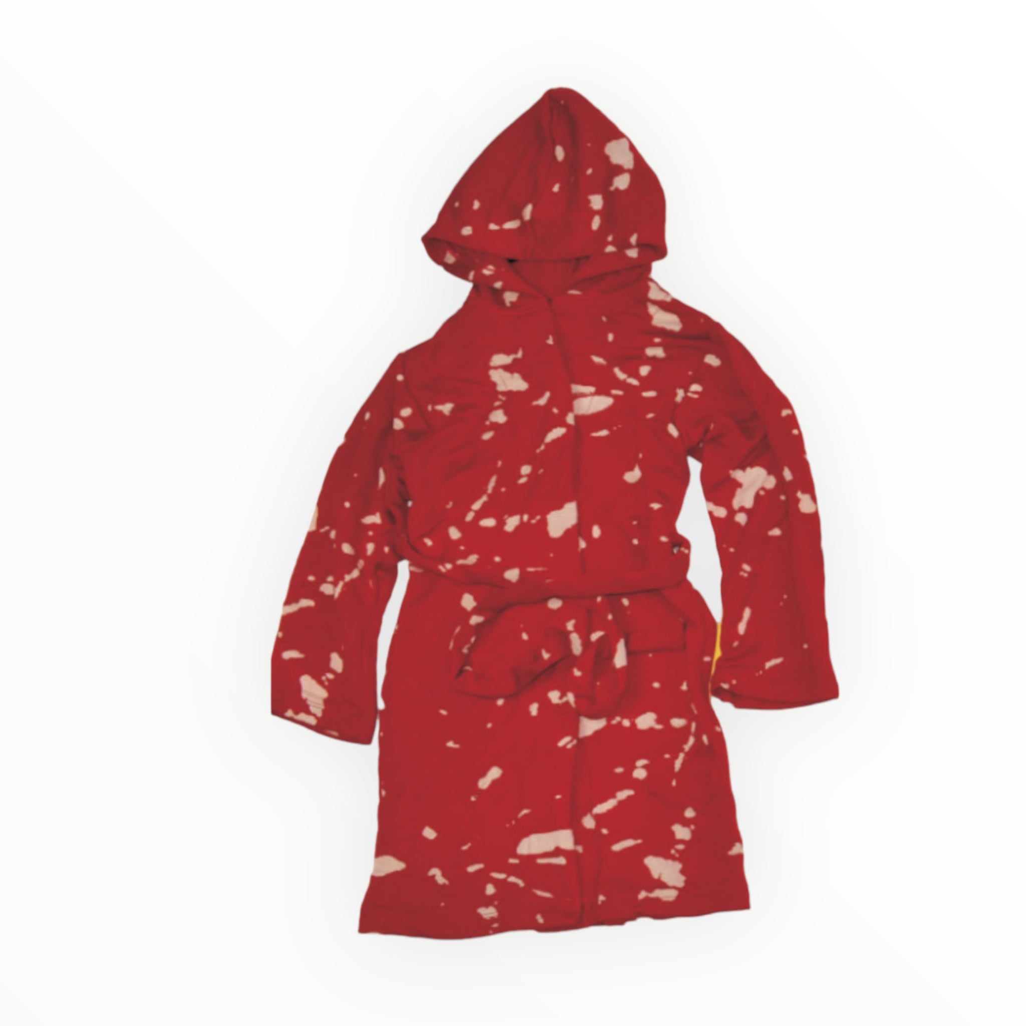 FLOWERS BY ZOE TOWEL ROBE RED BLEACH