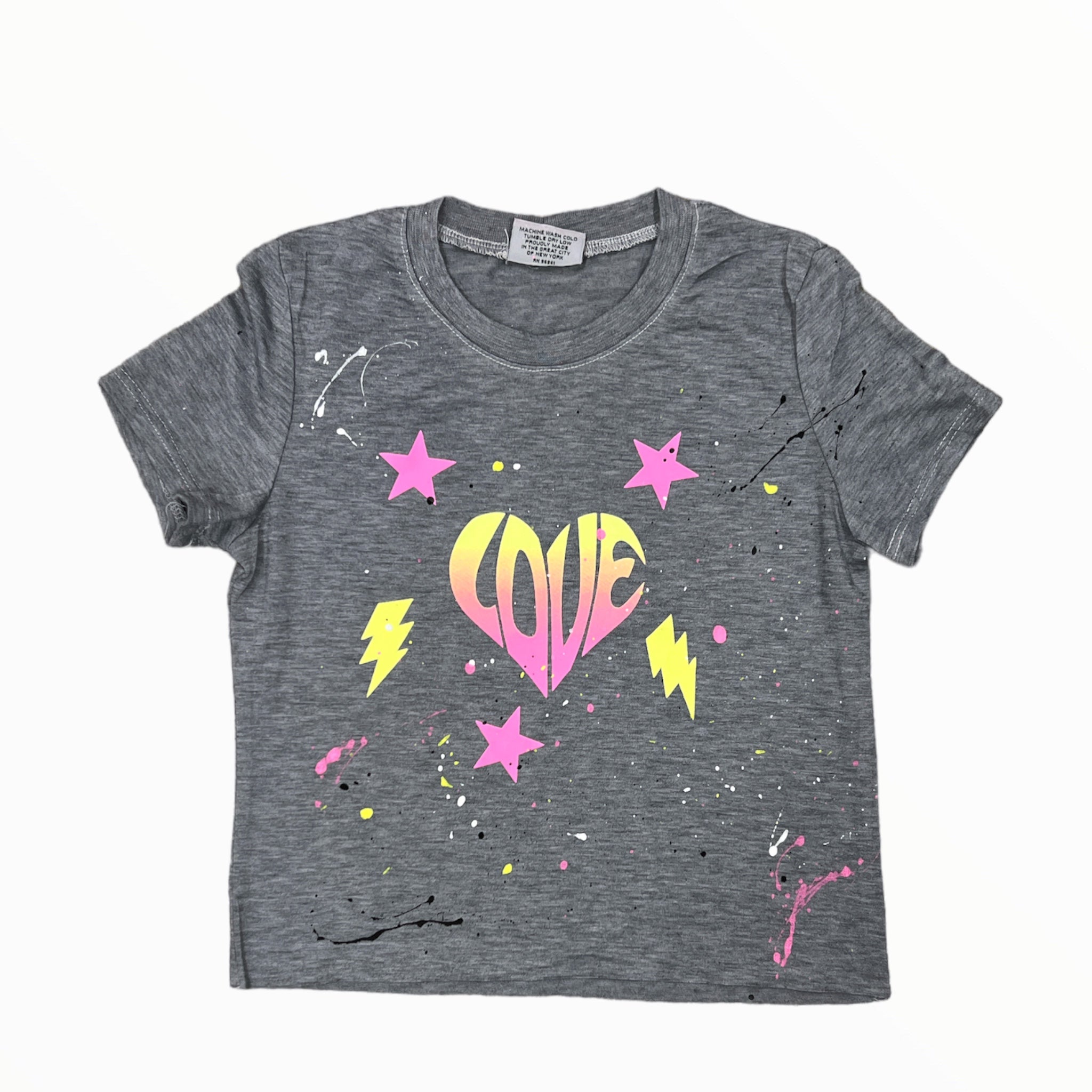 FIREHOUSE T-SHIRT - HEATHER GRAY SPLATTERED