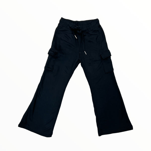 FLOWERS BY ZOE CARGO FLARE SWEATS - BLACK