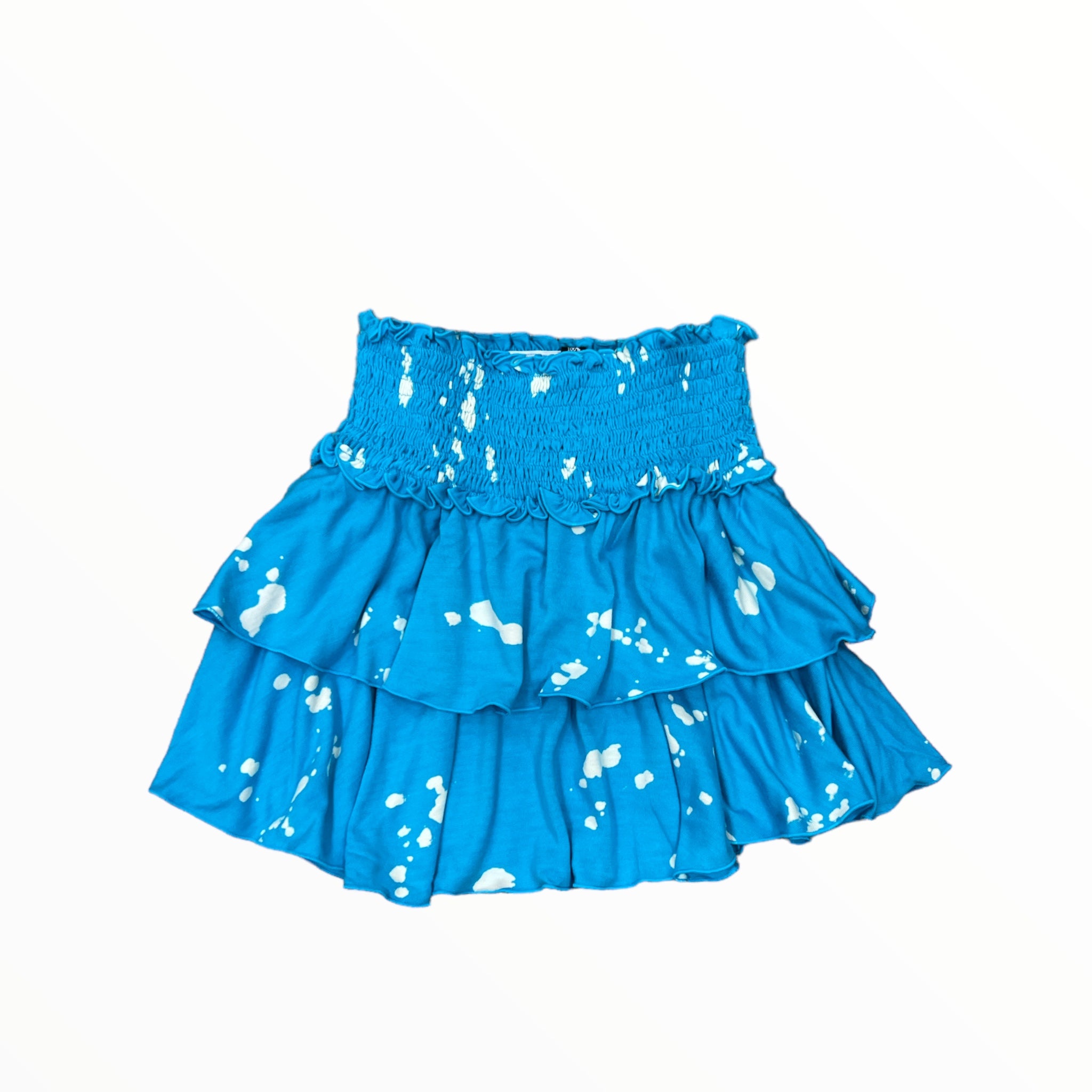 FLOWERS BY ZOE TIERED SKIRT - TURQUOISE/BLEACH