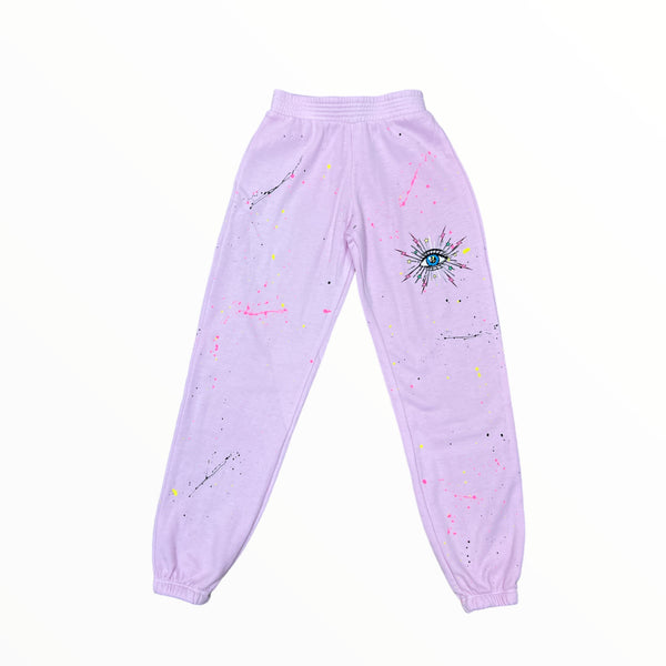 FIREHOUSE SWEATPANT - BABY PINK/ EVIL EYE