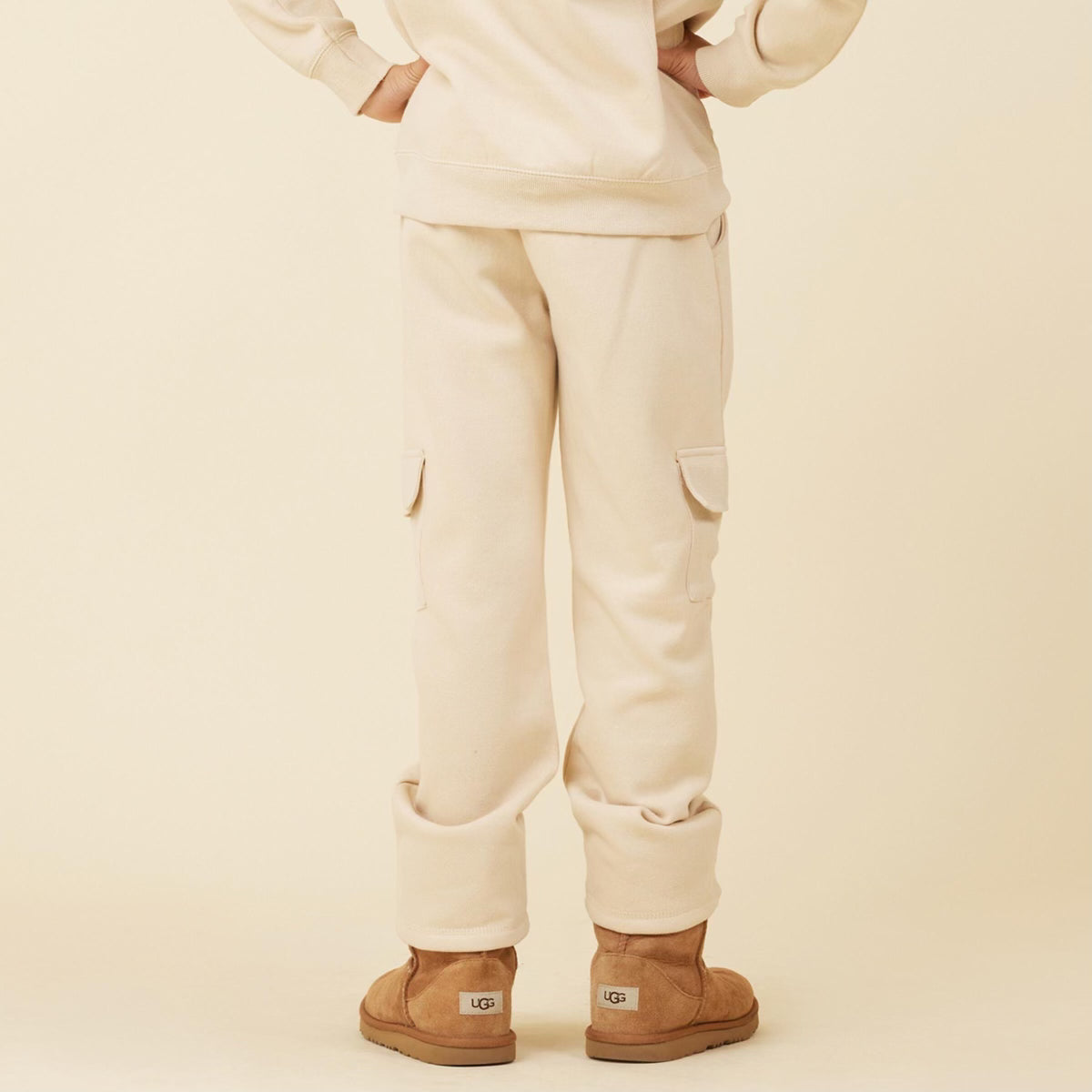 VINTAGE HAVANA WIDE LEG CARGO SWEATPANT - TOFFEE