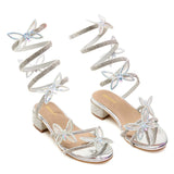 JESS CRYSTAL STRAPPY HEEL - SILVER