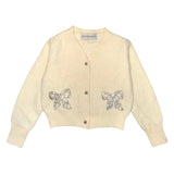 MINI DREAMERS JOELLE BOW CARDIGAN - IVORY