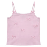 KATIE J TWEEN KENZIE BOW TANK - PALE PINK