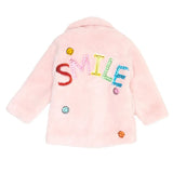 MINI DREAMERS KYLIE SMILE SHERPA COAT - PINK