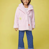 MINI DREAMERS KYLIE SMILE SHERPA COAT - PINK