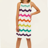 BEACH RIOT LITTLE TESSIE DRESS - SUNSET SHERBERT