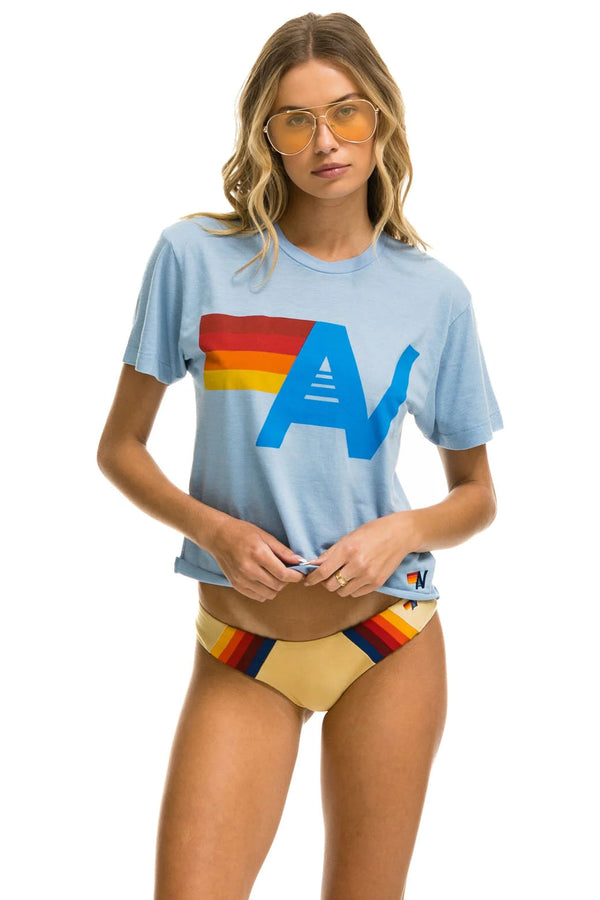 AVIATOR NATION LOGO BOYFRIEND TEE - ICE