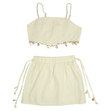 MINI DREAMERS MYKONOS SEASHELLS TANK AND SKIRT SET