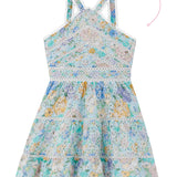 MARLO KIDS AZURE EMBROIDERED DRESS