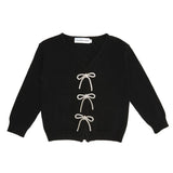 MINI DREAMERS SHAYLEE BOW CARDIGAN - BLACK