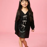 MINI DREAMERS SHAYLEE BOW CARDIGAN - BLACK