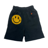AVIATOR NATION SMILEY KIDS SWEATSHORTS - CHARCOAL