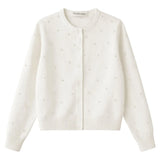 MINI DREAMERS STACY PEARL CARDIGAN - IVORY