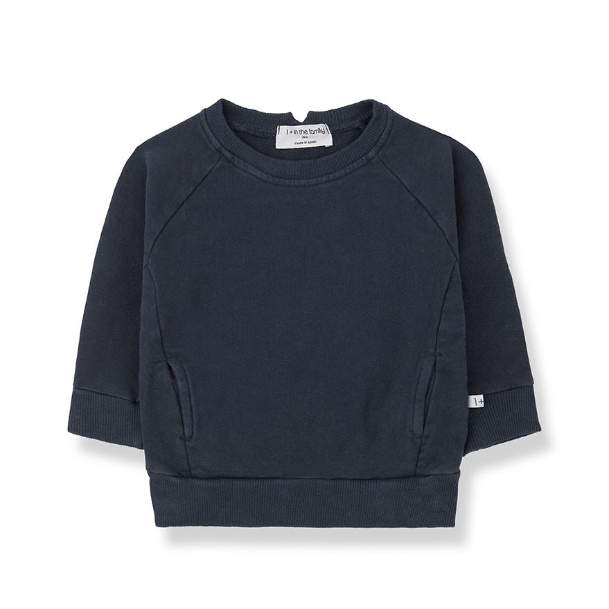 1+ IN THE FAMILY FITZ SWEATER AXEL SWEAT SET - NAVY
