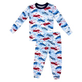 ESME BOYS LONG SLEEVE CREW PAJAMA - TURBO