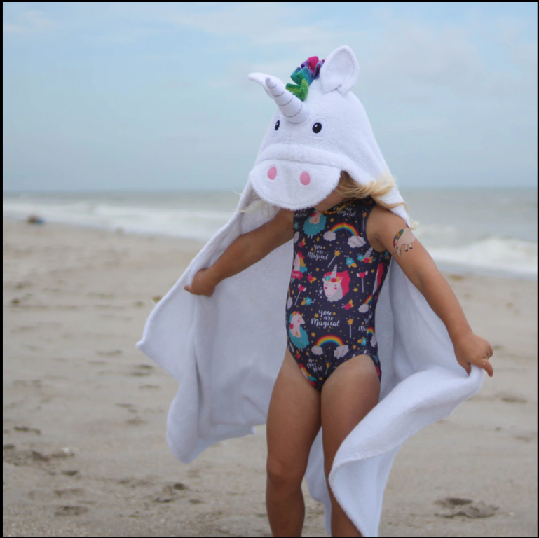 Unicorn-Hooded-babygirl-beach