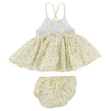 OH BABY! PETITE BOUQUET PARTY DRESS - LEMON