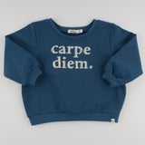 OH BABY! CARPE DIEM SWEATSHIRT AND STRIPE PANT SET