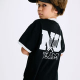 NUNUNU TENNIS  T-SHIRT - BLACK