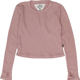 T2LOVE L/S CROPPED THERMAL WITH THUMB HOLES