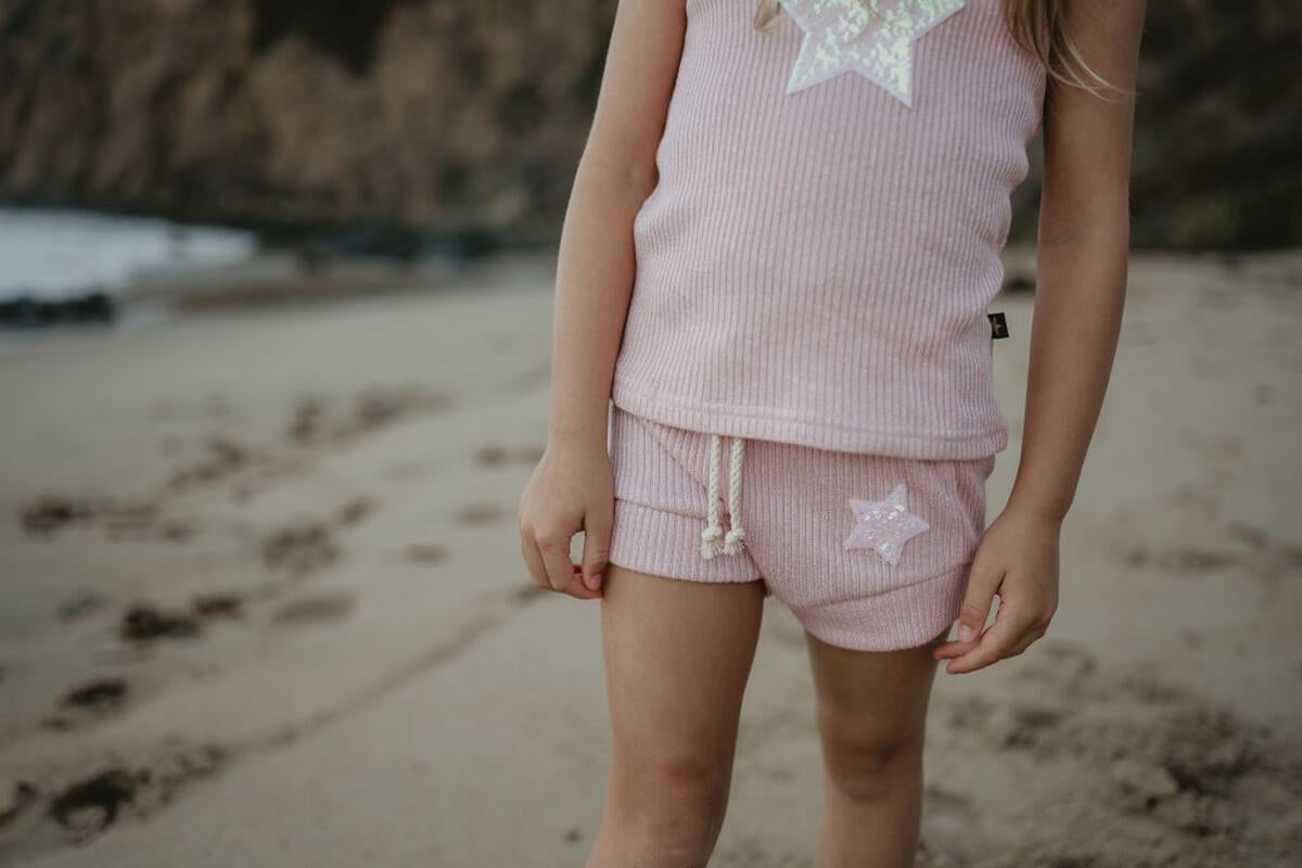 PETITE HAILEY GLITTER STAR SET - PINK