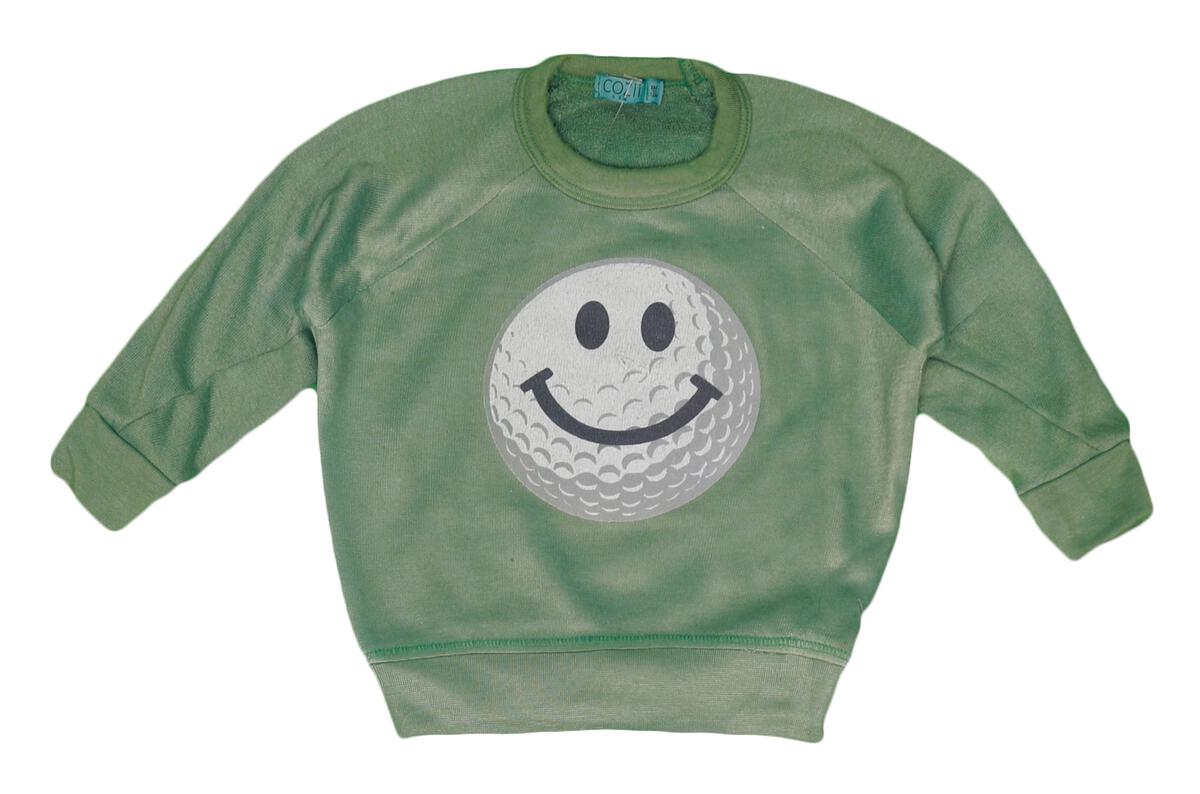 COZII BABY CREW AND JOGGER SET - CLOVER/ GOLF SMILEY