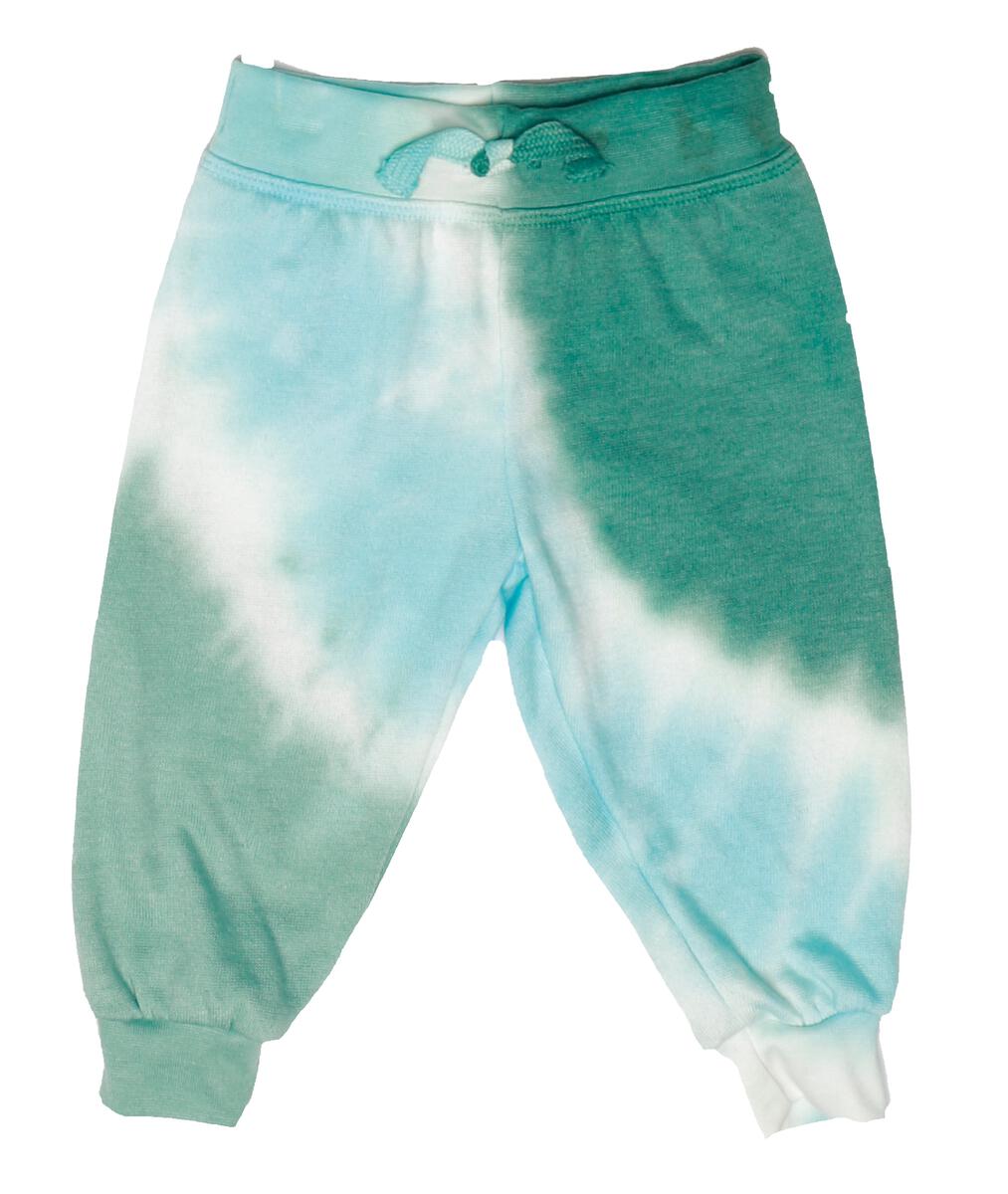 COZII BABY CREW AND JOGGER SET - CLOVER/BLUE TIE DYE