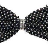 BARI LYNN JEWELED BOW CLIP - BLACK