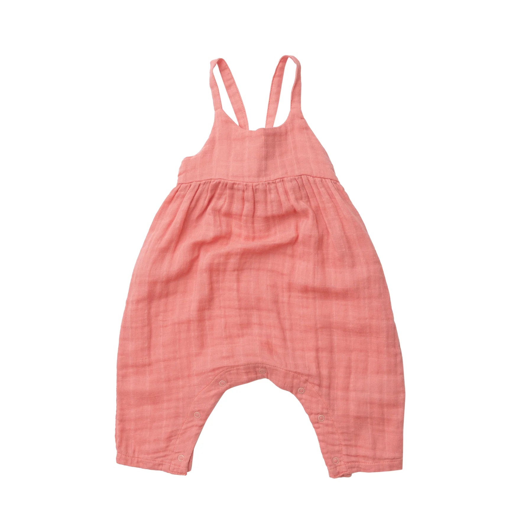 ANGEL DEAR TIE BACK ROMPER - MUSLIN/DUSTY ROSE