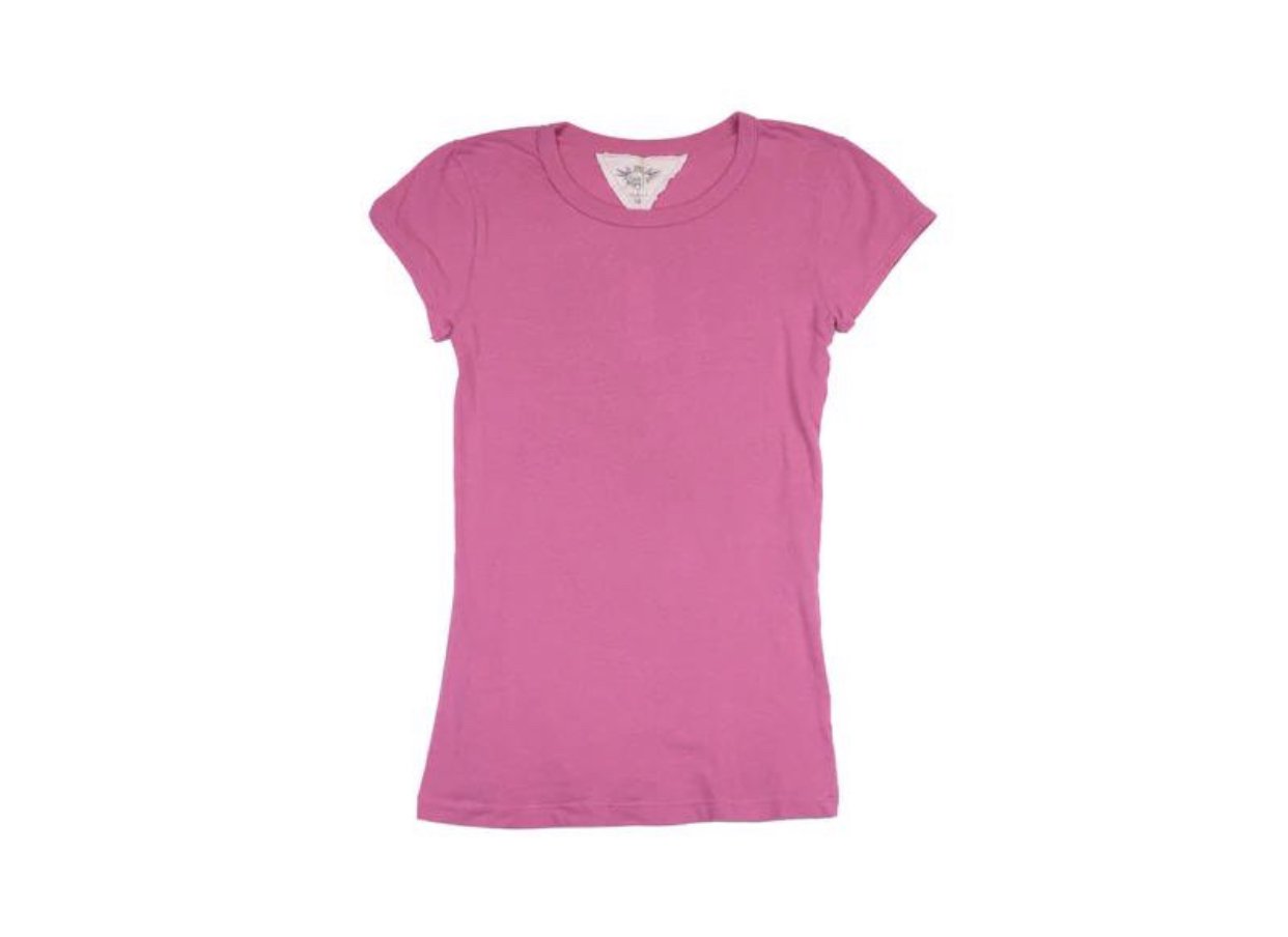 T2LOVE BASIC FITTED TEE - PINK