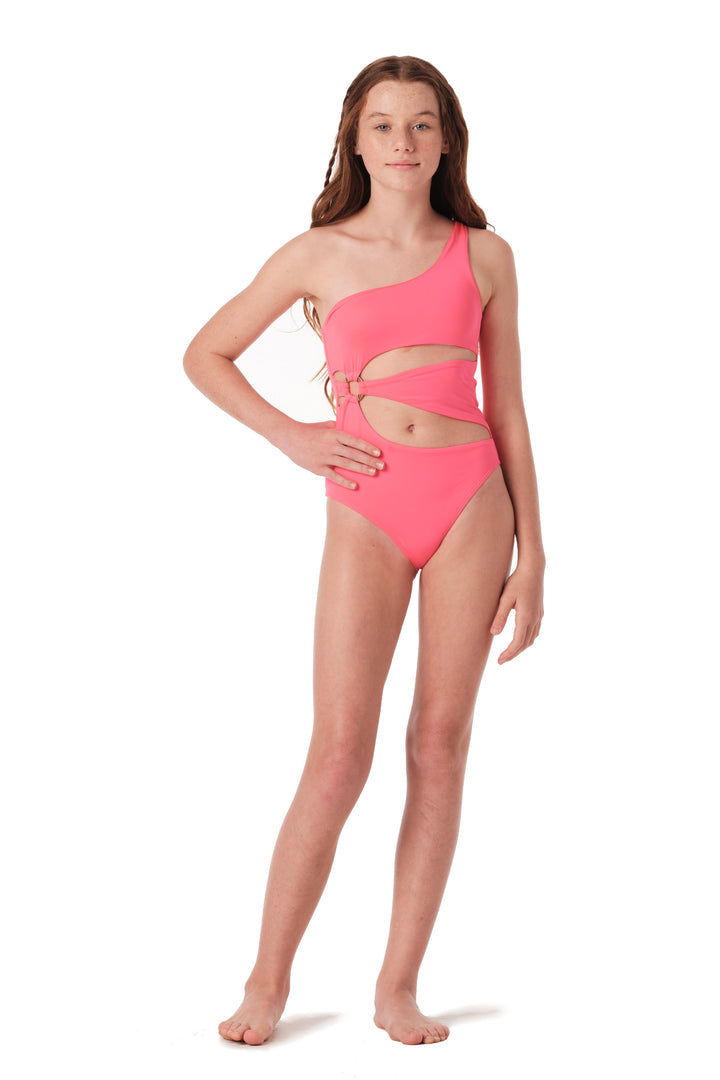 SUBMARINE SWIM SPLIT UP - NEON PINK