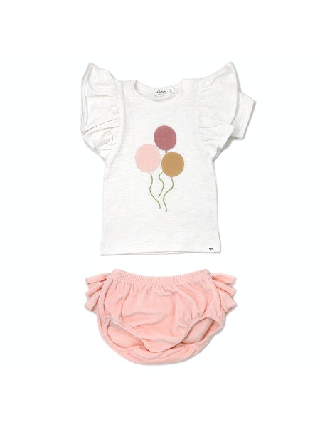 OH BABY RUFFLE TOP AND TUSHIE SET - BALLOON