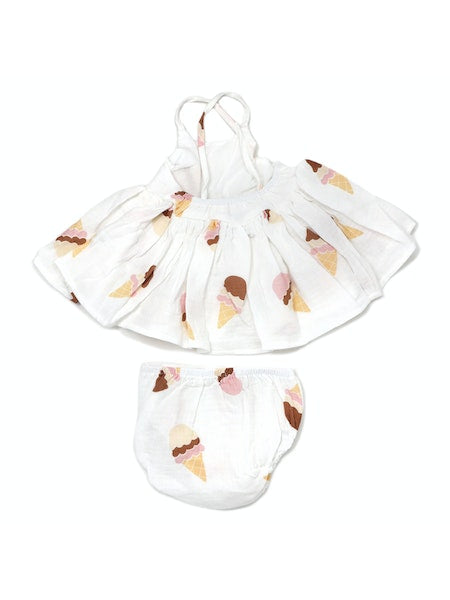 OH BABY! GAUZE PARTY DRESS - ICE CREAM CONE