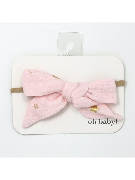 OH BABY! HEADBAND - PINK/GOLD STARS