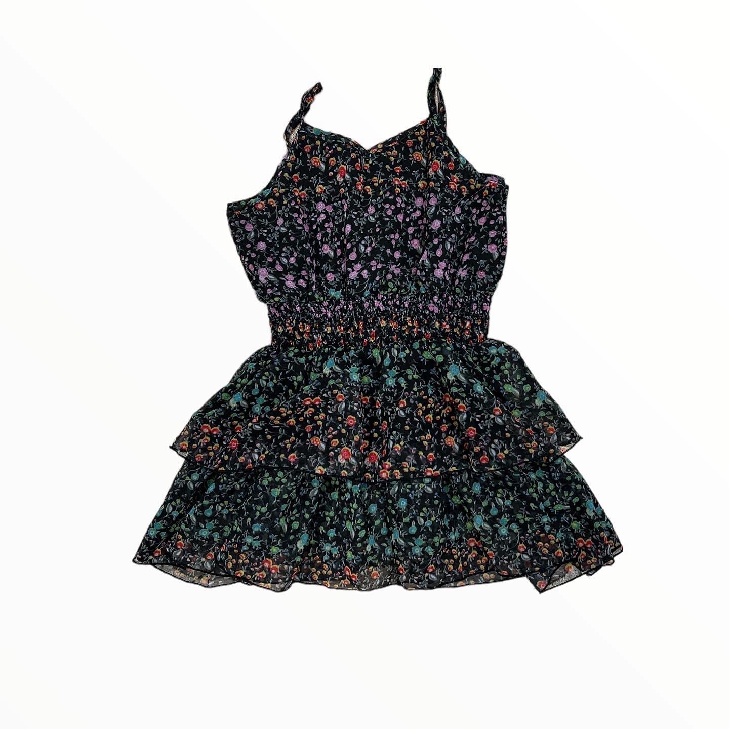 FLOWERS BY ZOE CHIFFON CINCH WAIST DRESS -  OMBRE LIBERTY