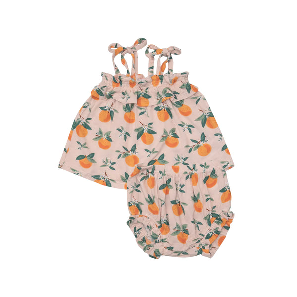 ANGEL DEAR RUFFLE TOP AND BLOOMER -ORANGE BLOSSOMS