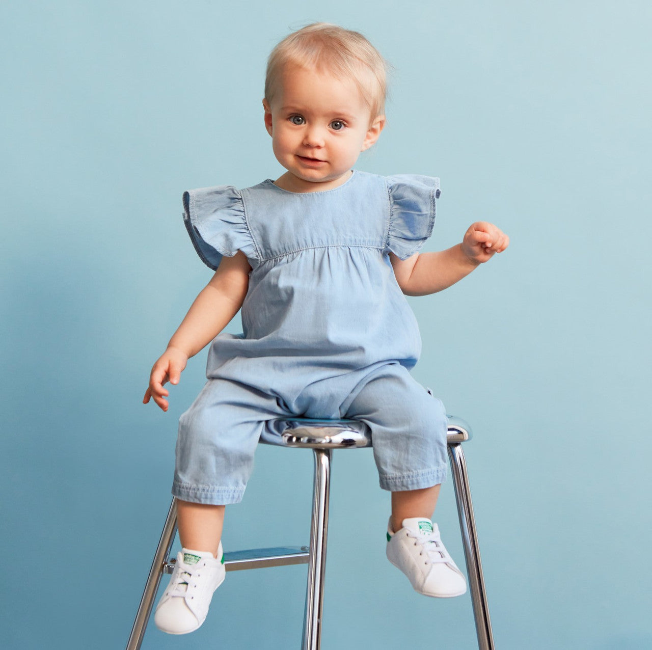 MOLO FIFI ROMPER - LIGHT WASH DENIM