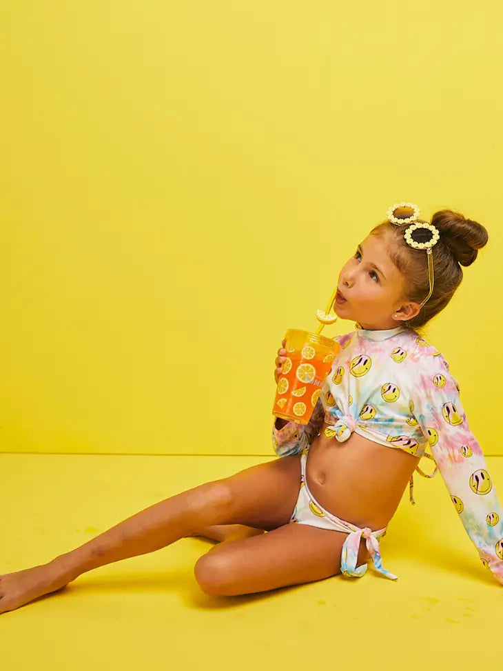 TOO COOL BEACHWEAR 2PC SWIMSUIT- SMILEY