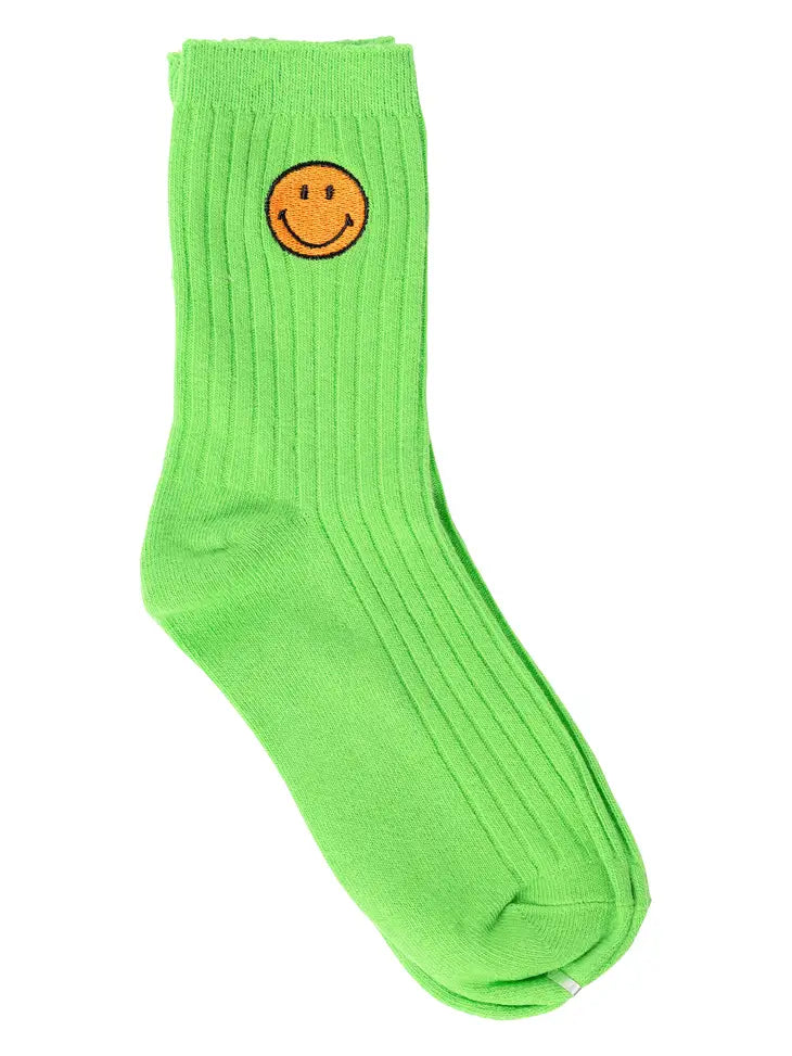 MALIBU SUGAR SMILEY FACE TUBE SOCKS